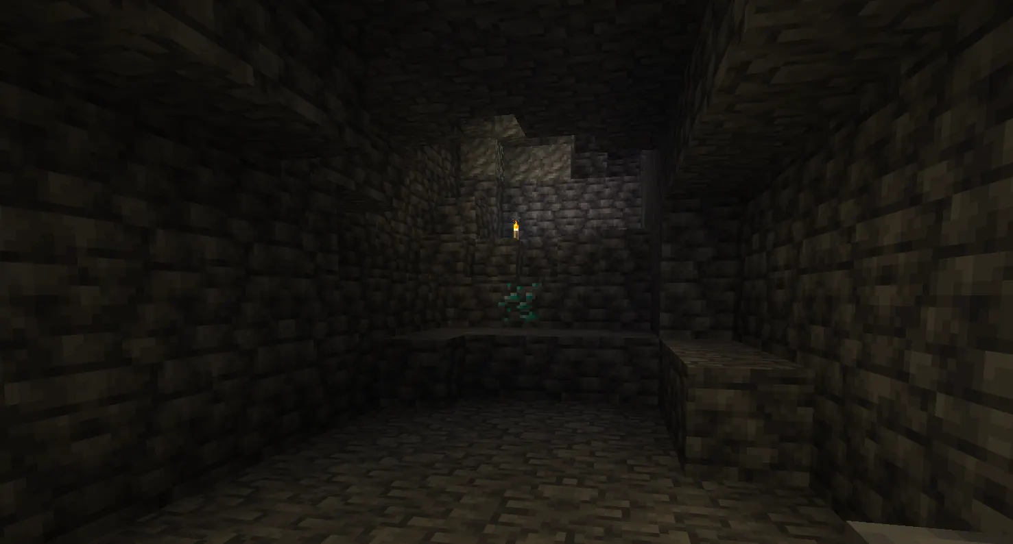  Minecraft Deep Dark biome covered with sculk blocks and veins
