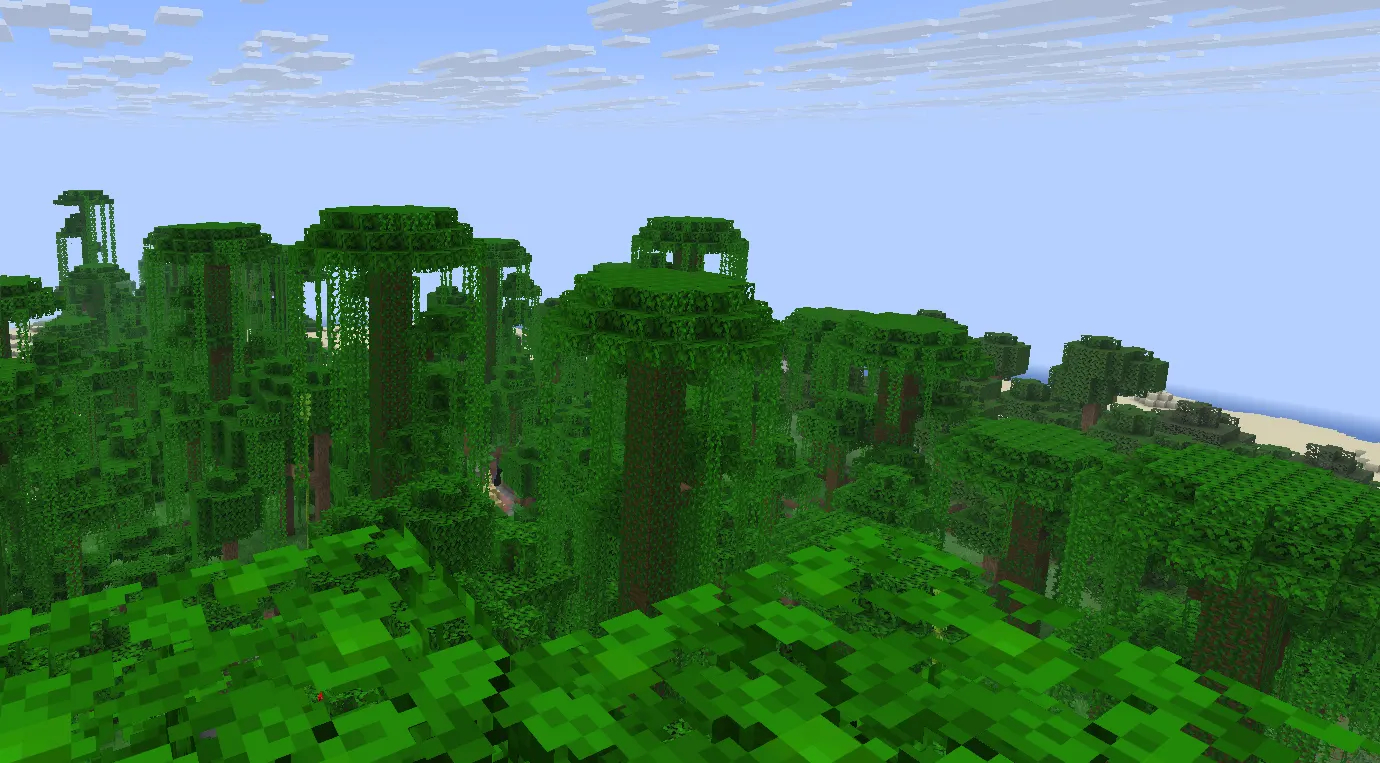  Player spotting a Jungle Temple from the jungle tree canopy
