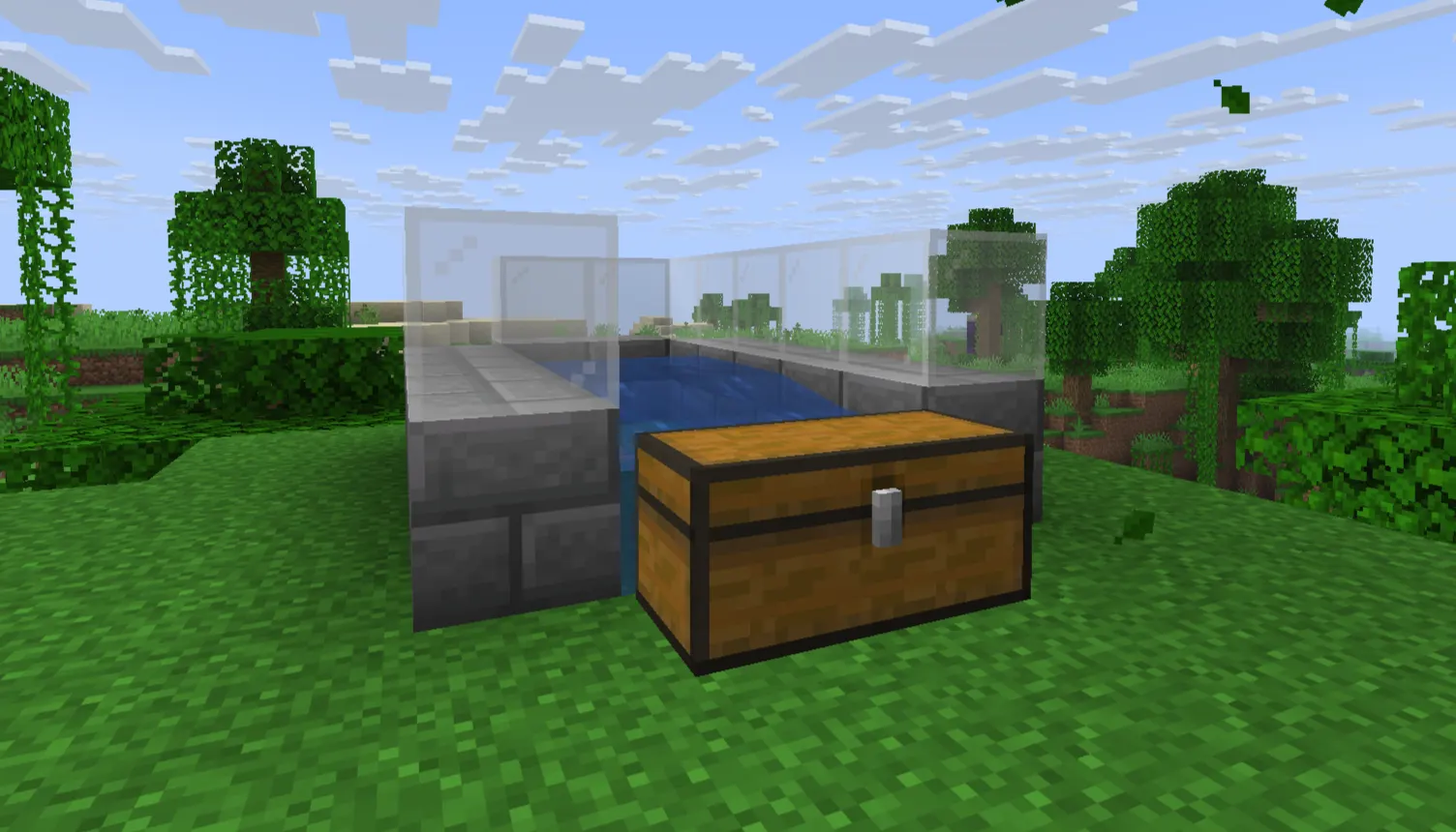  Complete automatic sugarcane farm design in Minecraft showing pistons observers and water collection