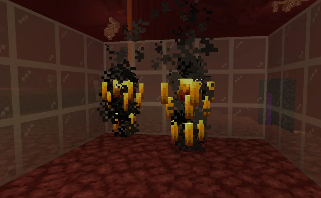 9x9x3 Blaze spawner spawning area in Minecraft