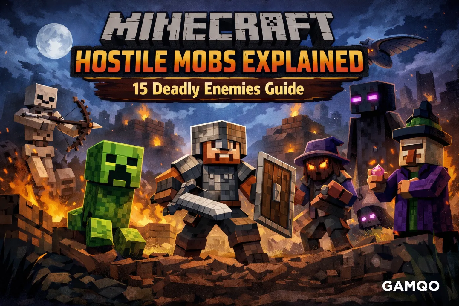 Minecraft Hostile Mobs Explained: 15 Deadly Enemies Guide