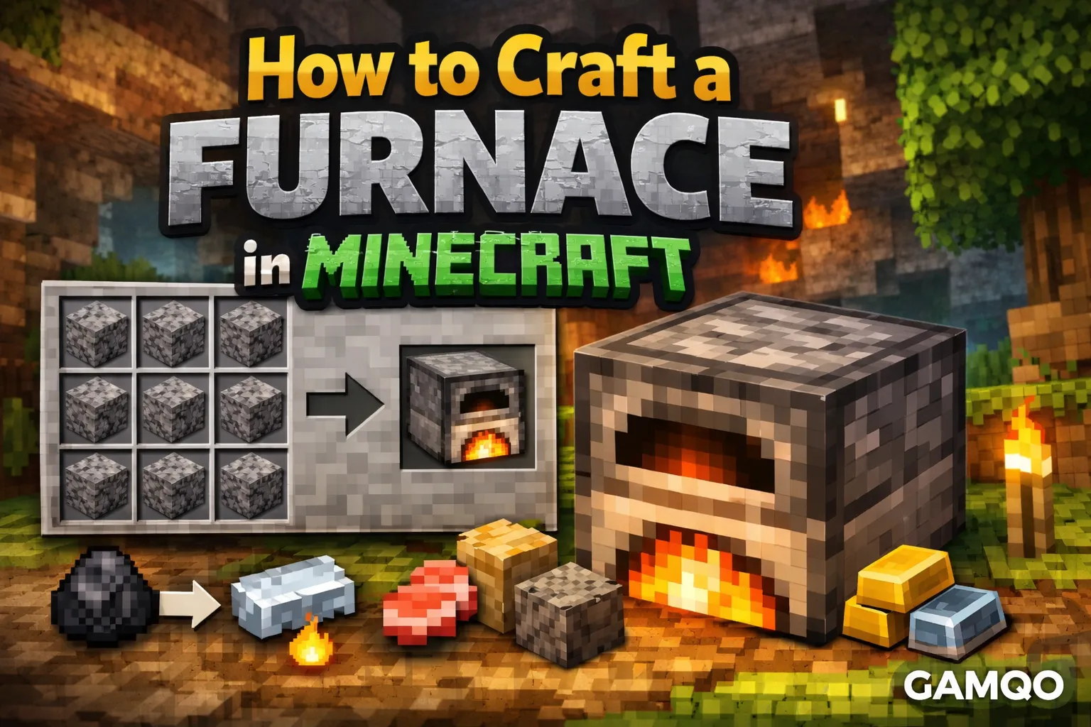 How to Craft a Furnace in Minecraft (Easy Recipe)