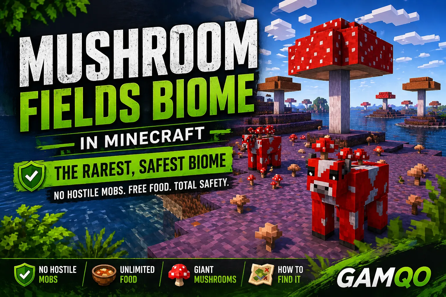 Mushroom Fields Biome in Minecraft: Rare, Safe & Worth Finding