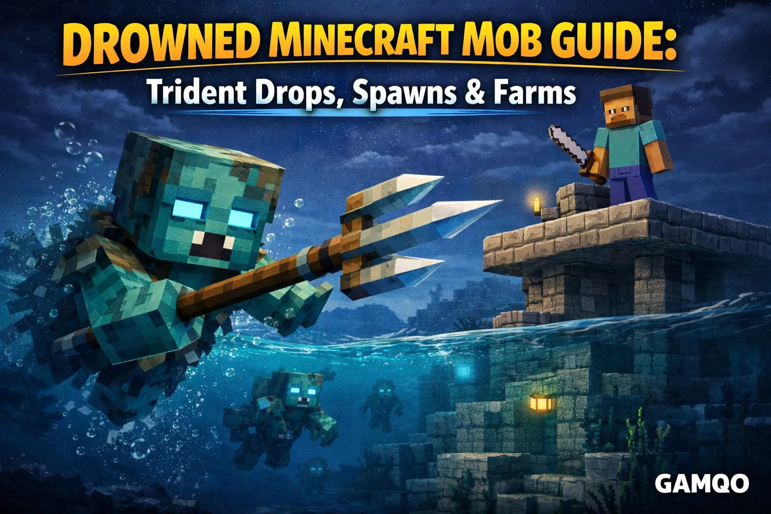 Drowned Minecraft Mob Guide: Trident Drops, Spawns & Farms