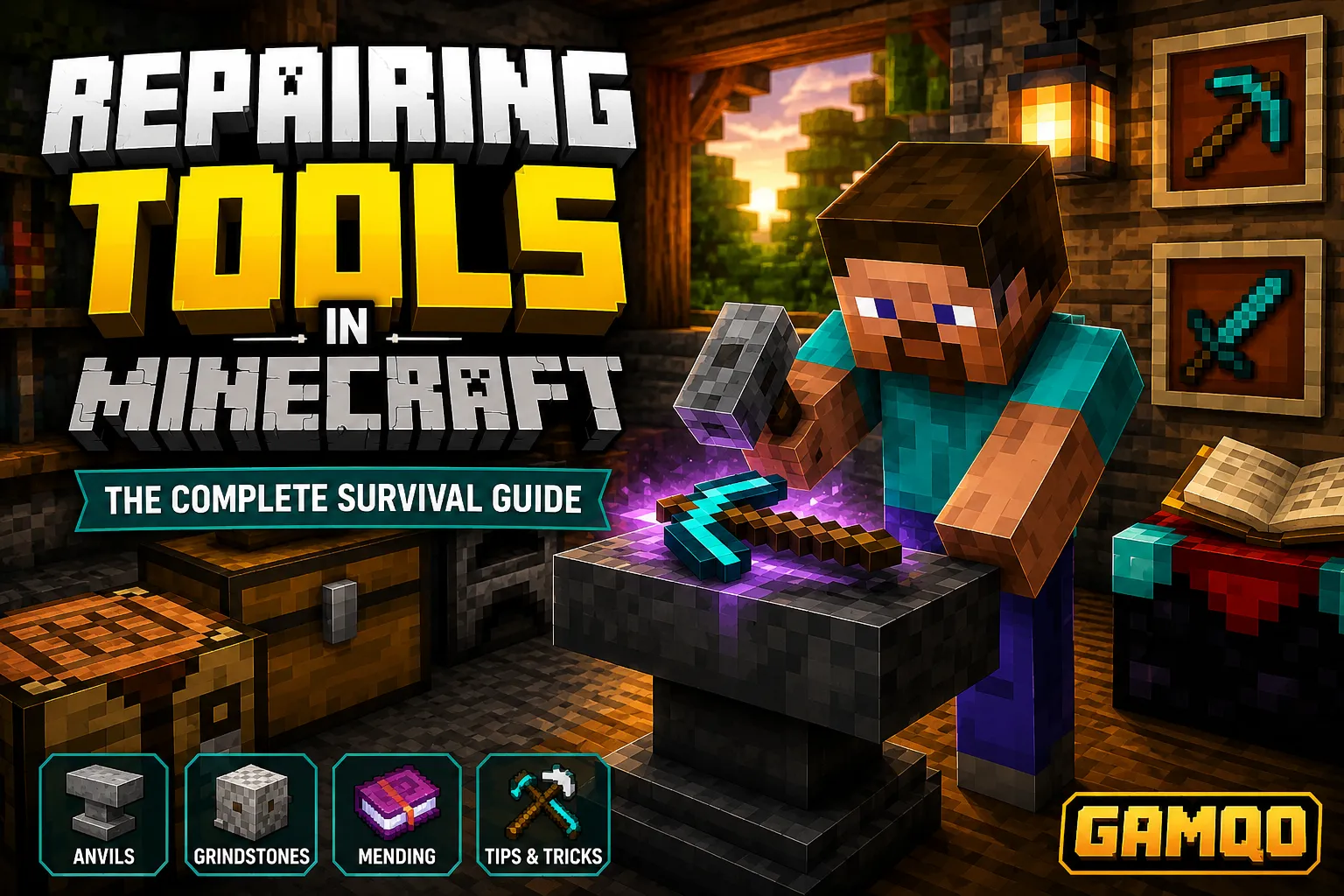 How to Repair Tools in Minecraft (Anvil, Grindstone & Mending Guide)