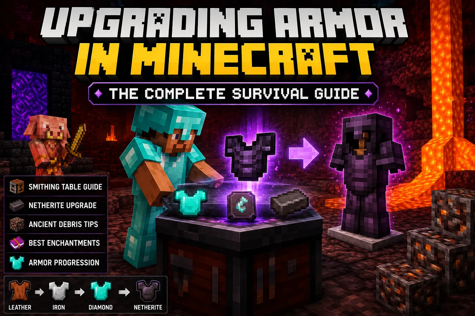 How to Upgrade Armor in Minecraft (Netherite Guide)