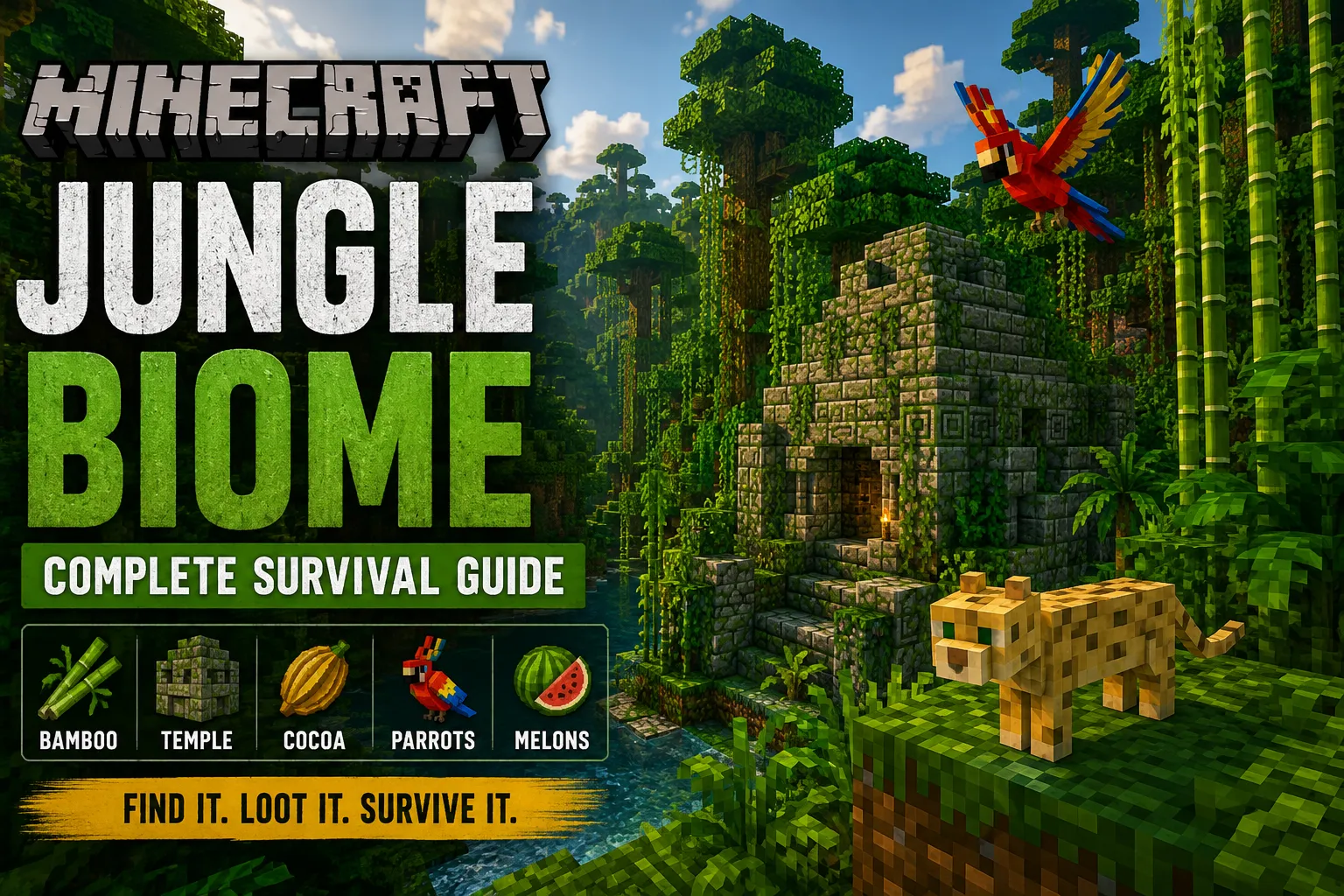 Jungle Biome Minecraft: Find Temples & Rare Loot