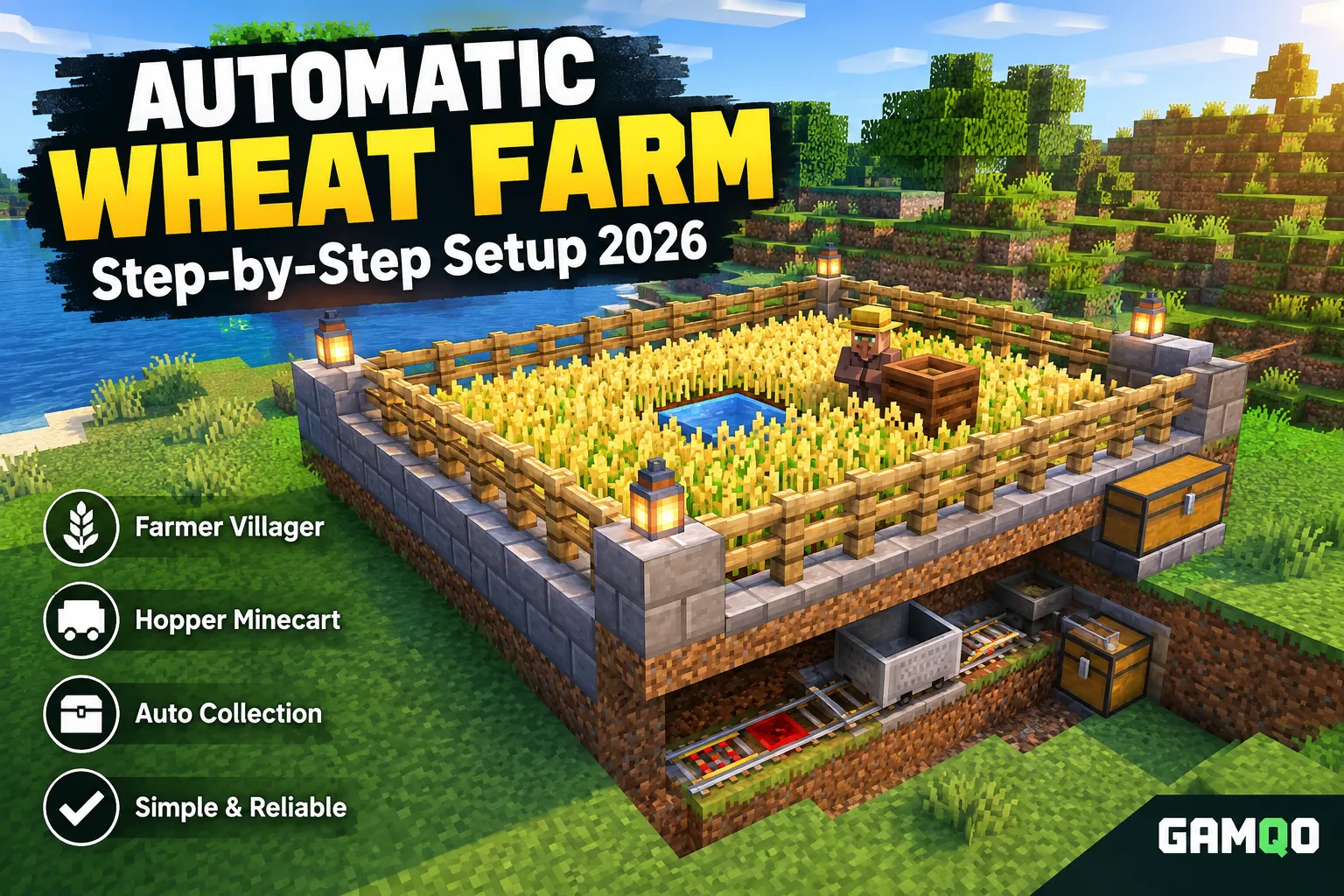Automatic Wheat Farm in Minecraft: Step-by-Step (2026)