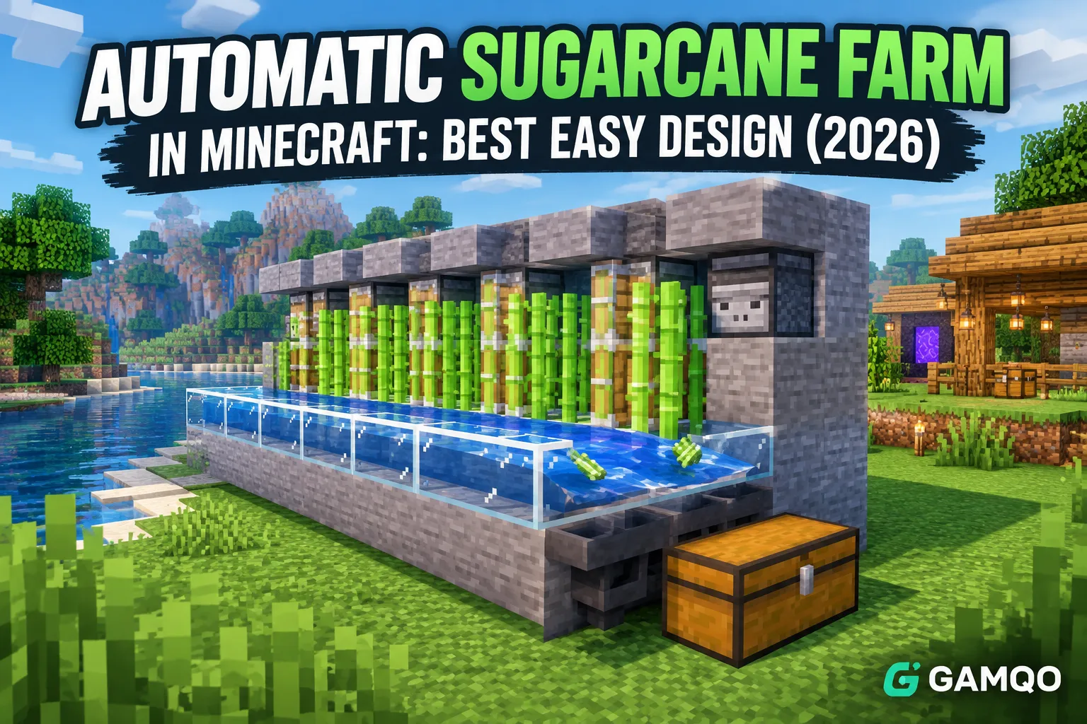 Automatic Sugarcane Farm in Minecraft: Easy 2026 Design